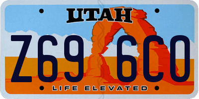 UT license plate Z696CO
