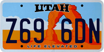 UT license plate Z696DN