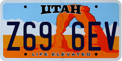 UT license plate Z696EV