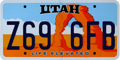 UT license plate Z696FB