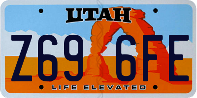 UT license plate Z696FE