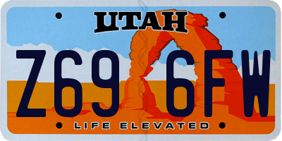 UT license plate Z696FW