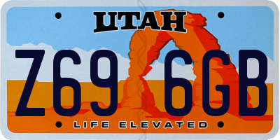 UT license plate Z696GB