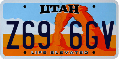 UT license plate Z696GV