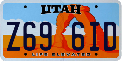 UT license plate Z696ID