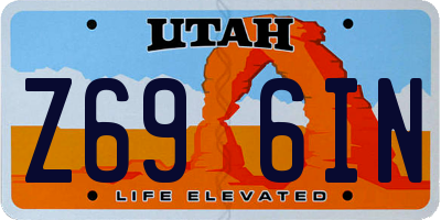 UT license plate Z696IN