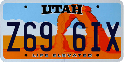 UT license plate Z696IX