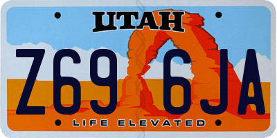 UT license plate Z696JA