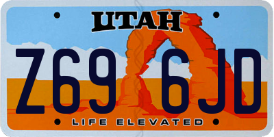 UT license plate Z696JD