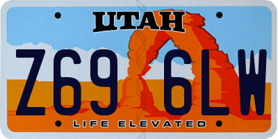 UT license plate Z696LW