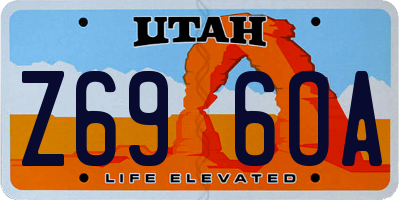 UT license plate Z696OA