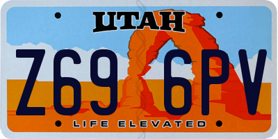 UT license plate Z696PV