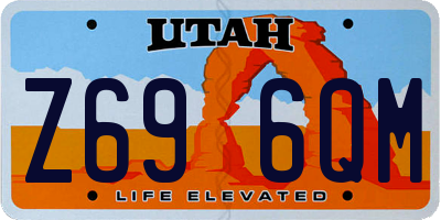 UT license plate Z696QM