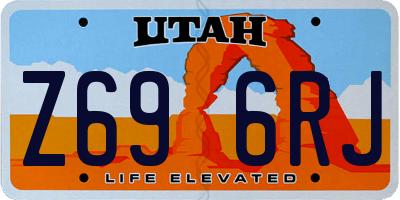 UT license plate Z696RJ