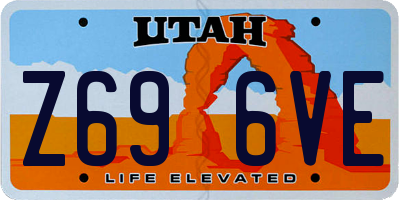 UT license plate Z696VE
