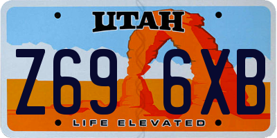 UT license plate Z696XB