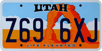 UT license plate Z696XJ