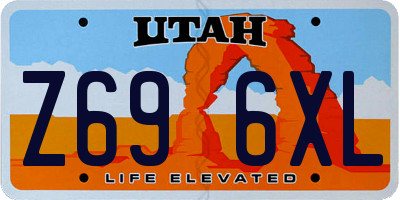 UT license plate Z696XL