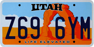UT license plate Z696YM