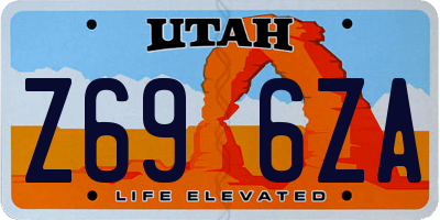 UT license plate Z696ZA