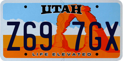 UT license plate Z697GX