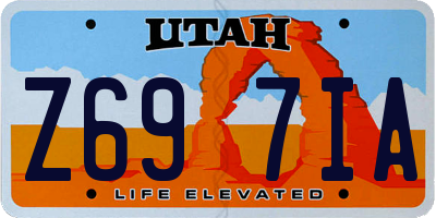 UT license plate Z697IA