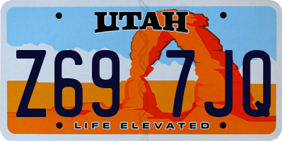 UT license plate Z697JQ