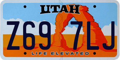 UT license plate Z697LJ
