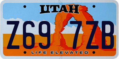 UT license plate Z697ZB