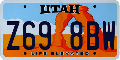 UT license plate Z698BW