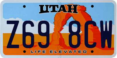 UT license plate Z698CW