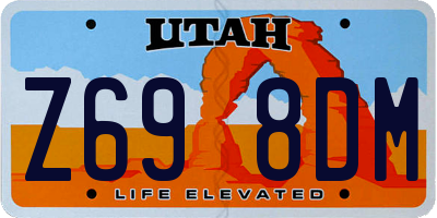 UT license plate Z698DM