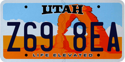 UT license plate Z698EA