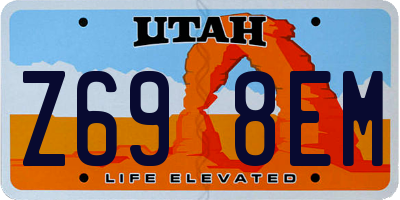 UT license plate Z698EM