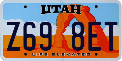 UT license plate Z698ET