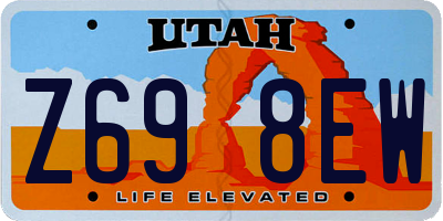 UT license plate Z698EW