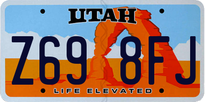 UT license plate Z698FJ