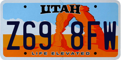 UT license plate Z698FW