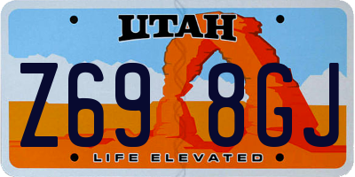 UT license plate Z698GJ