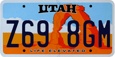 UT license plate Z698GM