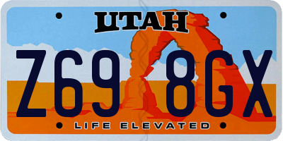 UT license plate Z698GX