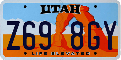 UT license plate Z698GY