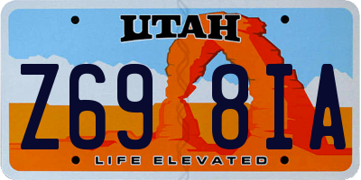 UT license plate Z698IA