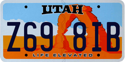 UT license plate Z698IB