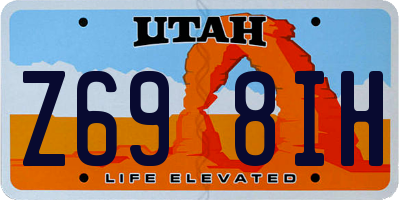 UT license plate Z698IH