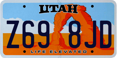 UT license plate Z698JD