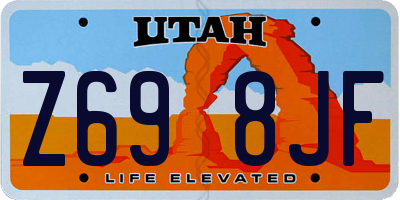 UT license plate Z698JF