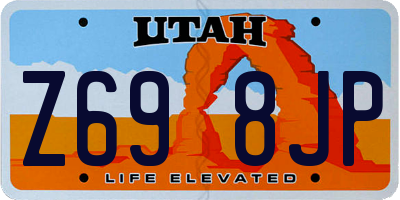 UT license plate Z698JP