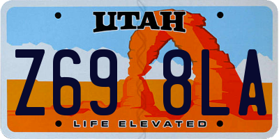 UT license plate Z698LA