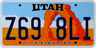 UT license plate Z698LI